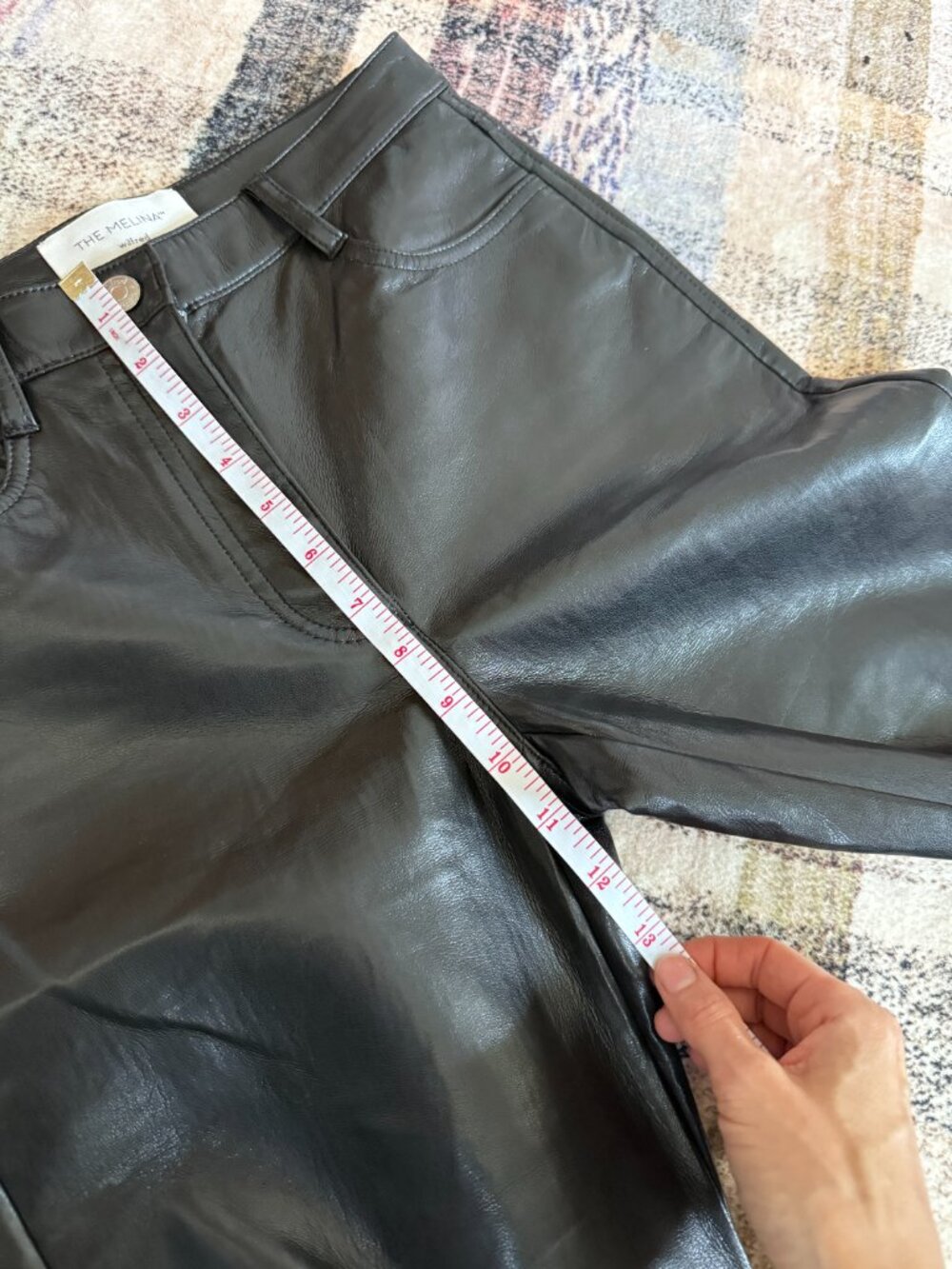 Wilfred Melina Vegan Leather Pants Black High Rise Straight Leg Size 0 - Picture 7 of 8